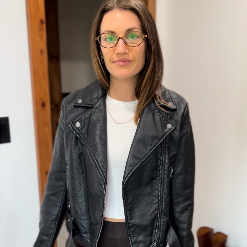 Victoria's Secret Black Leather Outerwear